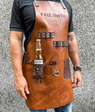 "Premium Handmade Pure Cow Leather Chef Apron with Custom Logo – Limited Stock!"