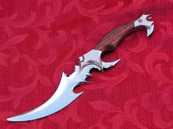 Handmade Carbon Steel Hunting Skinner Knife with Rosewood Handle - Hiyenaz Brand