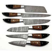 "Handmade Carbon Steel Chef Sets with Exquisite Rosewood Handles – Personalize with Your Logo!"
